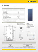 Load image into Gallery viewer, SOLARLAND-SLP090-12F Multicrystalline 90 Watt 12 Volt Solar Panel

