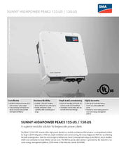 Load image into Gallery viewer, SMA-Sunny Highpower Peak3 SHP 150-US-20 1500DC String Inverter

