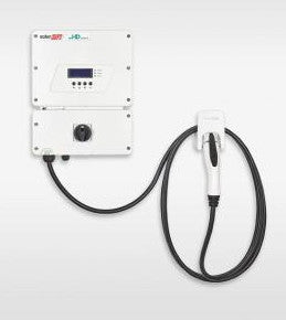  SolarEdge HD-Wave inverter with an integrated Level 2 EV charger add-on (SE7600H-US000NNV2). This HD-Wave inverter allows users to charge electric vehicles up to six times faster than a standard Level 1 charger through an innovative solar boost mode that utilizes grid and PV charging simultaneously. 