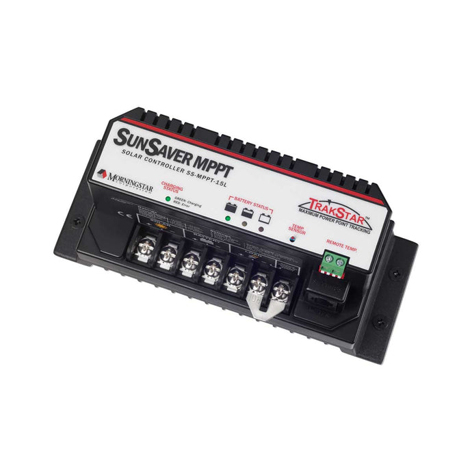 15 Amp, 12/24 Volt MPPT Solar Charge Controller.  This MPPT charge controller will handle up to 200 watts for 12 volt systems, or 400 watts for 24 volt systems. This controller is ideal for those of you that got those high voltage panels at a great price and then found out it was not a 12-volt panel.  This is the ideal controller for many small systems where the cost of one of the large MPPT controllers is not justified. 