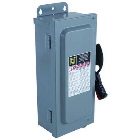 SQUARE D Electric-Fusible Single Throw Safety Switch, Heavy Duty, 600V AC, 3PST, 600 A