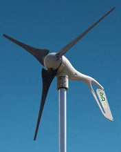 Load image into Gallery viewer, Primus Wind Power AIR 30 model 1-AR30-10-48 wind generator is for land use only and designed to work best in high wind environments. The body is constructed of permanent mold cast aluminum and the three blades are made of carbon-molded composite
