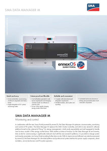 SMA-Monitor Data Manager M, EDMM-US-10, Advanced Inverter Control Interface