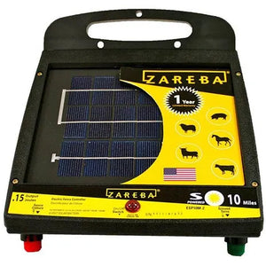 Zareba® 10 Mile Solar Powered Electric Fence Charger  Harvest the sun's energy for your fencing needs with the Zareba® 10 Mile Solar Electric Fence Charger. 