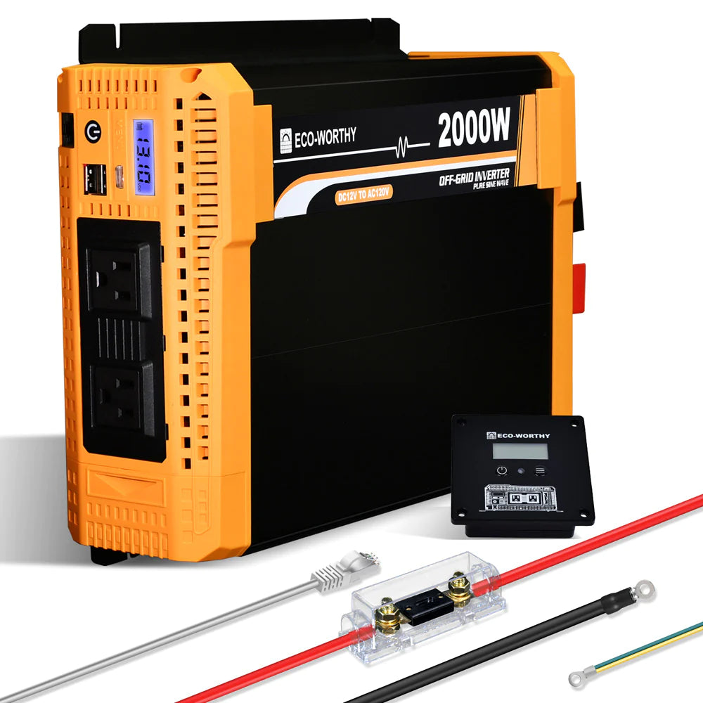 Eco-Worthy Solar-2000W Off Grid Pure Sine Wave Inverter 12V to 110V –  AMRtechnologies