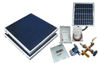  Beach Solar Water Heating Kit comes with all the parts needed to install your solar water heater system on your beach house. As with all our systems, they connect directly to your existing water heater and don't interfere with existing source of heat (gas or electric). This way you can enjoy hot water even during long cloudy periods. Using our MH-38 Solar Water Heater panels you can simply thread the panels together. No more external connection pipes for multi-panel installations!