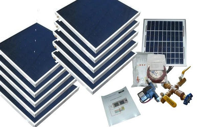 Our Beach Solar Water Heating Kit comes with all the parts needed to install your solar water heater system on your beach house. As with all our systems, they connect directly to your existing water heater and don't interfere with existing source of heat (gas or electric). This way you can enjoy hot water even during long cloudy periods. Using our MH-38 Solar Water Heater panels you can simply thread the panels together. No more external connection pipes for multi-panel installations!