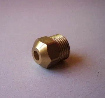 Replacement Nozzle for Hydro Induction and Harris Turbines. Variety of sizes, 1/2″ maximum jet size.