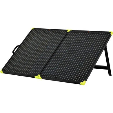 The Mega 200 Watt Portable Solar Panel Briefcase features high efficient 200-watt monocrystalline solar panel and kickstand for better angle placement