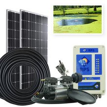 Cargar imagen en el visor de la galería, Our RPS engineers spent all year developing a solar powered air compressor kit that is now the most unique technology we&#39;ve found anywhere on the internet to aerate your pond! Easily assembled and installed by one person in a single weekend, lifting no more than 18 lbs at a time.
