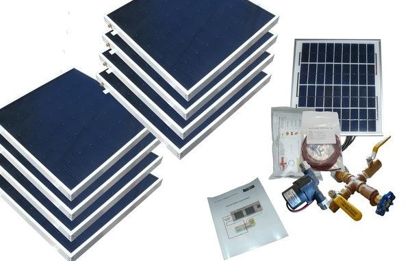 Kit-Beach Solar Water Heater (8) panel double row installation