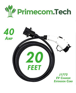 PRIMECOMTECH-EV-40 Amps-Charging Extension Cord 20 Feet
