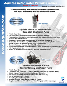 Aquatec-SWP 4000 Submersible 4" Deep Well Diaphragm Pump
