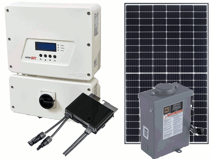 Kit-Grid-Tie Solar Power Kit with 4440 Watts of Panels and 3800 Watt SolarEdge HD-Wave Inverter