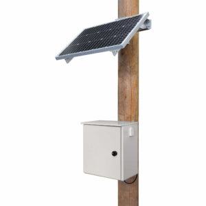 The RLH 60W 24V solar power system is a fully integrated solution that provides powering for remotely located equipment. This system comes complete with a solar panel, solar mounting bracket, battery enclosure, batteries, and interconnect cable ready for installation. It’s designed to offer quick installation and reliable off-grid powering.