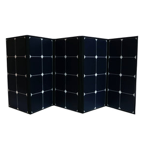 AimsPower-130 Watt Portable Foldable Solar Panel Pre-wired, Built In Carrying Case Monocrystalline
