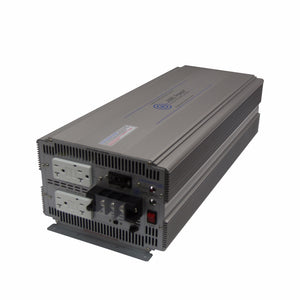5000 Watt Pure Sine Inverter – Industrial Grade – 48 VDC 50 & 60 hz  AIMS Power is proud to bring you this new 5000 Watt Pure Sine Power Inverter, designed for harsh environments, which has been completely overhauled and now boasts a dual GFCI outlet and is FCC certified. This product also includes a thermally controlled fan, allowing for increased efficiency and less noise. It will continue to put out stable, pure sine power and maintain output voltage, even as you battery bank voltage decreases.