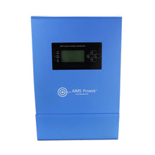 Cargar imagen en el visor de la galería, This solar battery charge controller by AIMS Power features a smart tracking algorithm using MPPT charging technology and has less power loss performing at 97.5-99% efficiency, maximizing energy harvest. The tracking algorithm is automatic and varies with weather conditions. This charge controller also has temperature compensation protection using the included battery temperature sensor. Charges 12, 24, 36 and 48 volt solar systems with multistage charging technology and adjusts according to battery type.
