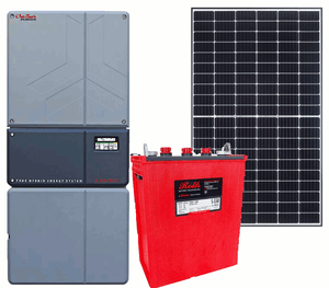 Kit- Off-Grid & Grid-Tie 6570 Watt Solar Kit With 5000 Watt 48VDC Inverter & Flooded Batteries