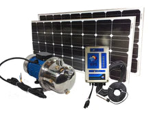 With our same best-selling RPS pump controller and a brushless motor, this pump offers small to medium scale surface/transfer/booster pumping with ease. Stainless steel impeller housing and impeller means it won't wear out. This solar direct-drive system can attach to the outlet of any storage tank or does suction up to 15' so can draw water up from ponds, springs, creeks and shallow wells.