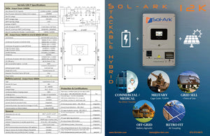 Sol-Ark-Sol-Ark 12K 120/240/208V 48V [All-In-One] Pre-Wired Hybrid Solar Inverter | 10-Year Warranty