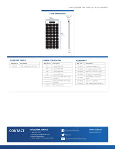 Xantrex-781-0110, 110W Solar Flex Panel w/ mounting hardware