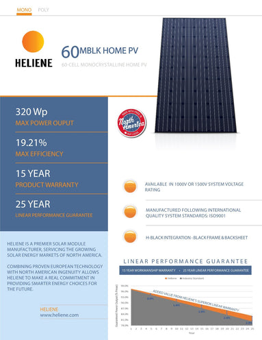 Heliene-320 Black Mono PERC Solar Panel