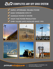 Load image into Gallery viewer, Kit Primus Wind Power 1-AR30-10-12 Air 30 12 Volt DC Turbine
