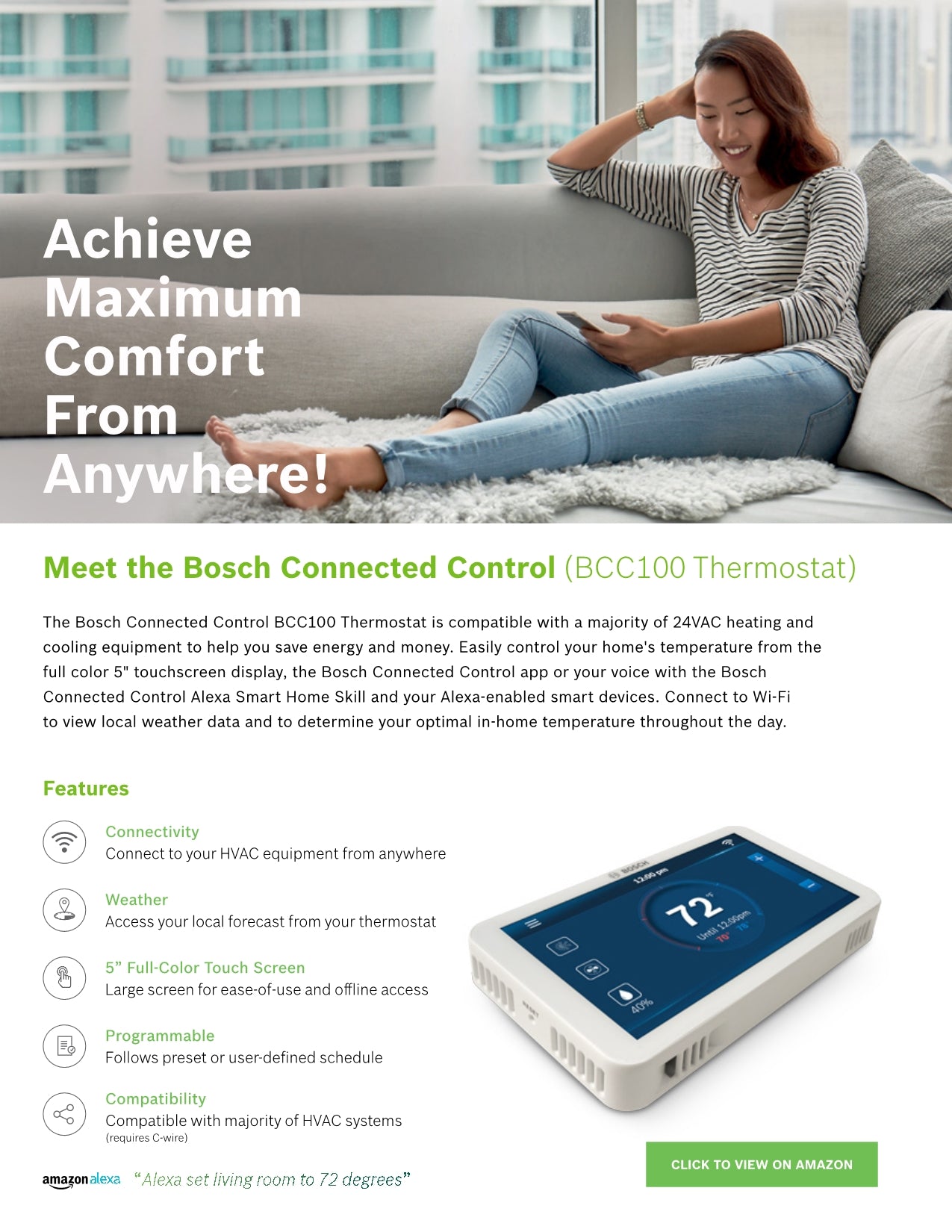 Bosch BCC100 WiFi Thermostat - 5 Step Installation 