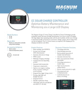 Load image into Gallery viewer, MAGNUM ENERGY DIMENSIONS-CC-40, 40A 12/24V PWM Charge Controller w/ integrated light controller, LCD display
