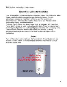 Kit-Beach Solar Water Heater (2) panel single row installation
