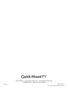 Quick Mount PV-PV QMUTM A MILL QBase Universal Tile Mount-Box of 12