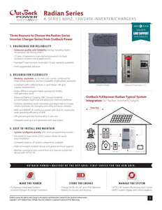 Kit OutBack Power SE-420BLU-300AFCI 4,000 Watt Grid-tie & Off-Grid Energy System