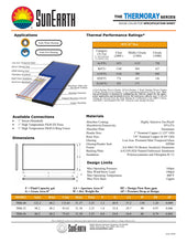 Load image into Gallery viewer, SUNEARTH Inc-ThermoRay Solar Collector TRB-40
