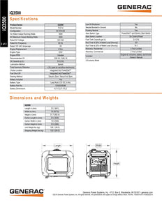 Generac Generators-7127 iQ3500-3500 Watt Portable Inverter Generator Quieter Than Honda, Orange/Black