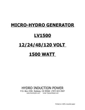 Load image into Gallery viewer, HARTVIGSEN Micro Hydro-Low Voltage Microhydro – LV1500 – 2 Nozzle
