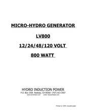 Load image into Gallery viewer, HARTVIGSEN Micro Hydro-Low Voltage Microhydro – LV800 – 2 Nozzle
