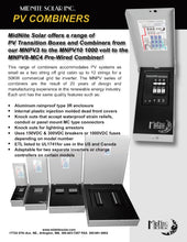 Cargar imagen en el visor de la galería, MIDNITE Solar-MNPV2-MC4, Combiner - Pre-Wired
