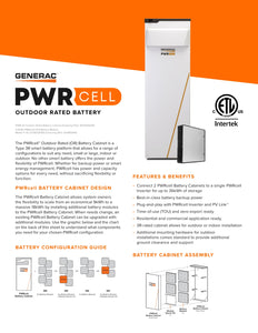 Generac Generators-Generac APKE00007 PWRcell Indoor Battery Cabinet