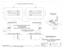 Load image into Gallery viewer, Quick Mount-PV QMTR-F3.25 A-Flat Tile Flashing with 3.25&quot; Post - Tile Replacement Mount - Box of 12
