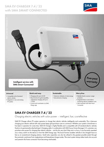 SMA EV Charger 7.4 / 22 : Refuel electric vehicles at home w/ solar power
